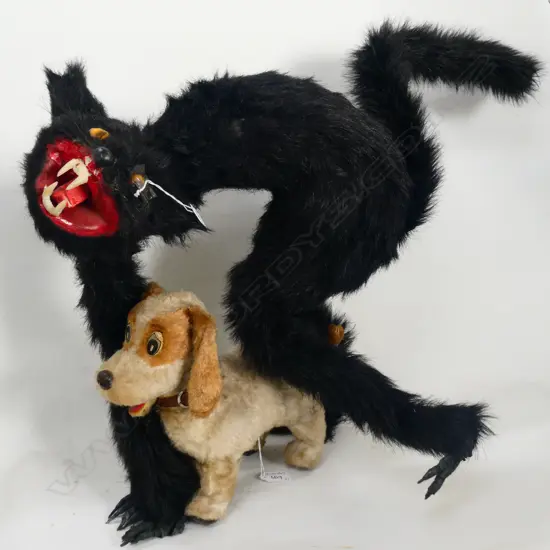 JAPANESE TOY DOG + LOUIS WAIN STYLE CAT