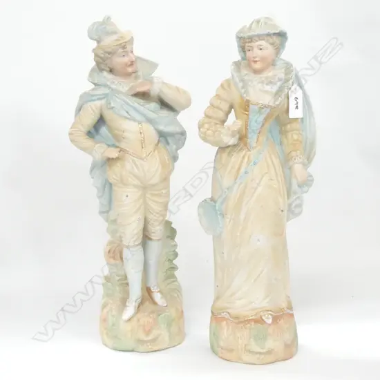 PR OF EUROPEAN BISQUE FIGURES H 380 MM