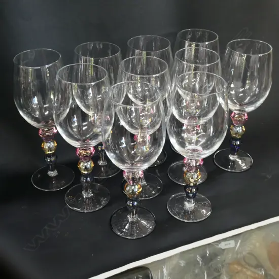 10 TALL WINE GLASSES