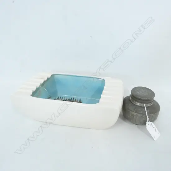 IKEBANA BOWL + PEWTER TEA CADDY 