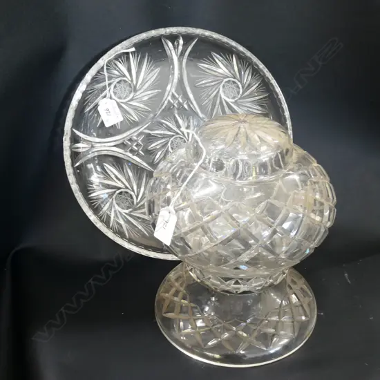 CRYSTAL DISH + LAMP WITHOUT FITTINGS D 300 MM