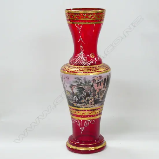 TALL VENETIAN GLASS VASE H 440 MM
