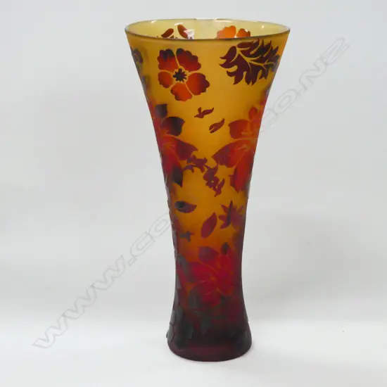 GALLE STYLE GLASS VASE H 320 MM