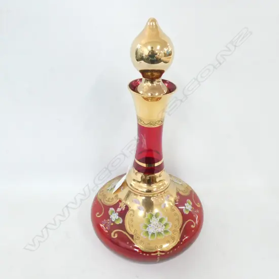 VENETIAN GLASS DECANTER H 350 MM