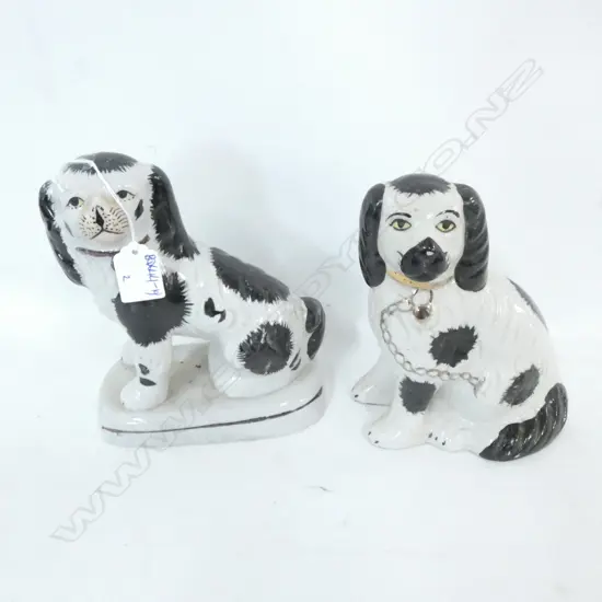 UNMATCHED PAIR STAFFORDSHIRE DOGS 