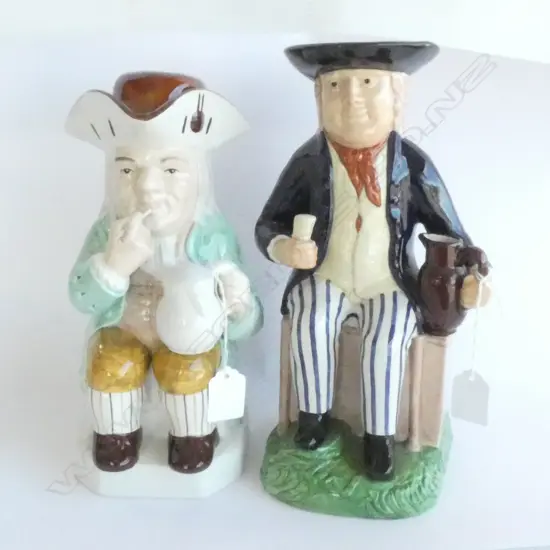 PR LG CHARACTER JUGS; 'THE SAILOR' H. 285MM & BENJAMIN TOBY H. 250MM