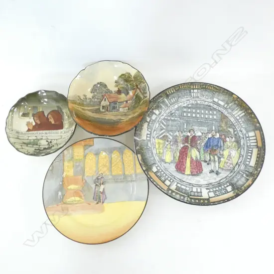 ROYAL DOULTON SERIES WARE 2 PLATES & 2 BOWLS. LARGEST DIA  240MM