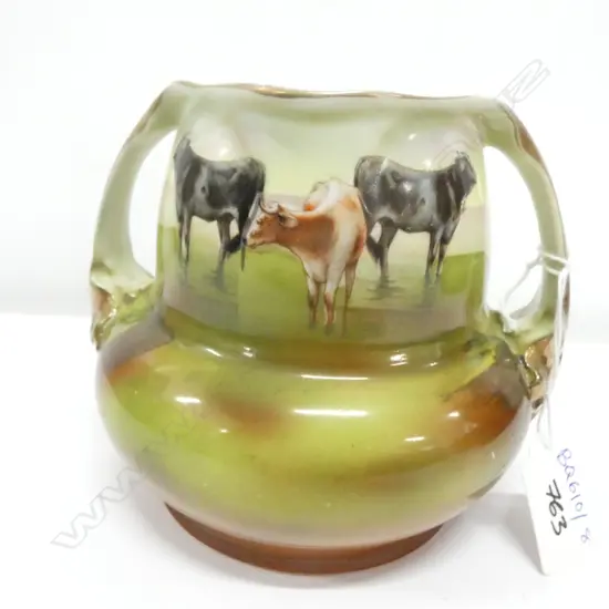 ROYAL BAYREUTH 2 HANDLED VASE H. 125MM