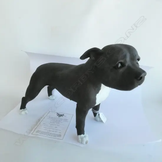 NORTH LIGHT CERAMIC RESIN LIMITED EDITION SCULPTURE 128/1000, STAFFORDSHIRE BULL TERRIER. 