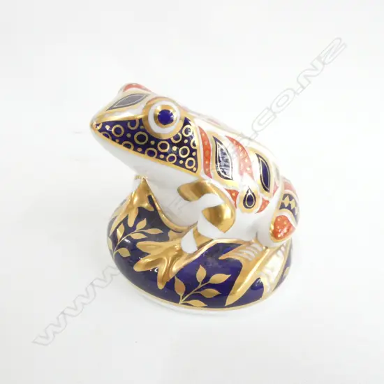 ROYAL CROWN DERBY FROG PAPERWEIGHT H 70 MM C 1970/80
