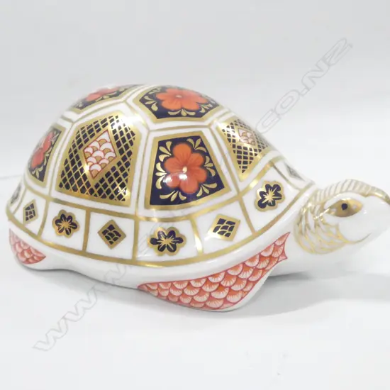 ROYAL CROWN DERBY TURTLE PAPERWEIGHT L 110 MM C1970/80
