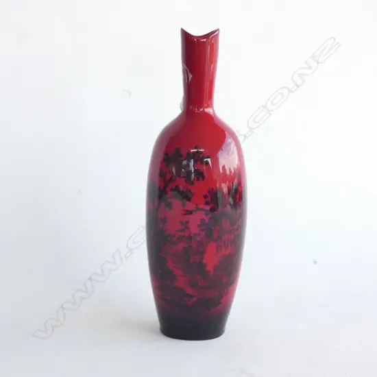 R/DOULTON FLAMBE BOTTLE VASE H 190 MM