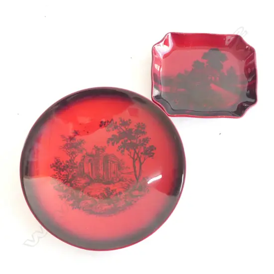 R/DOULTON FLAMBE PLATE AND DISH D150  MM