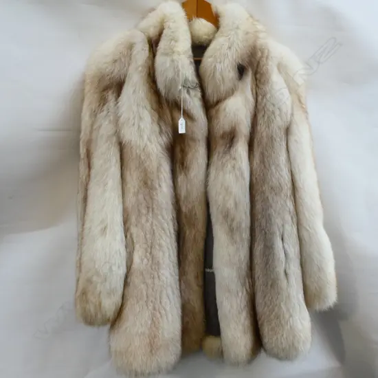 WHITE ARCTIC FOX COAT 