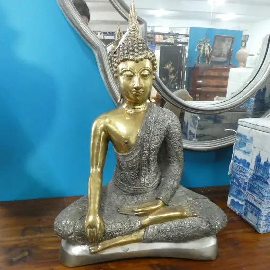 LG VINTAGE BRASS BUDDHA - H. 500MM