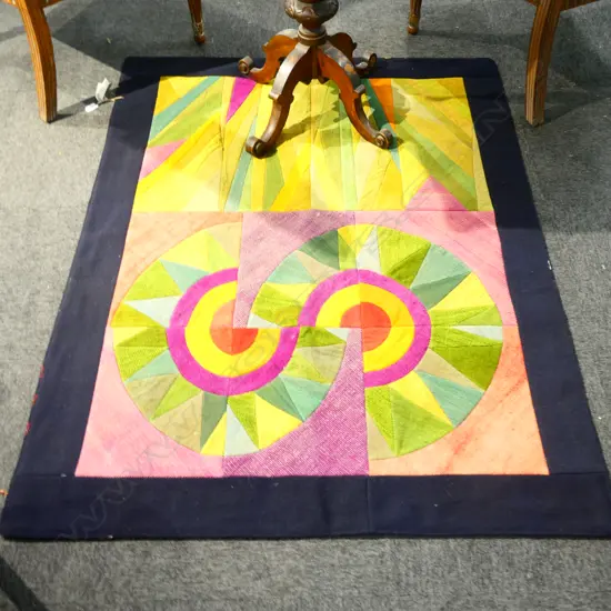 TURKEY KELIM ART PIECE/WALL HANGING. GEOMETRIC FLORALS