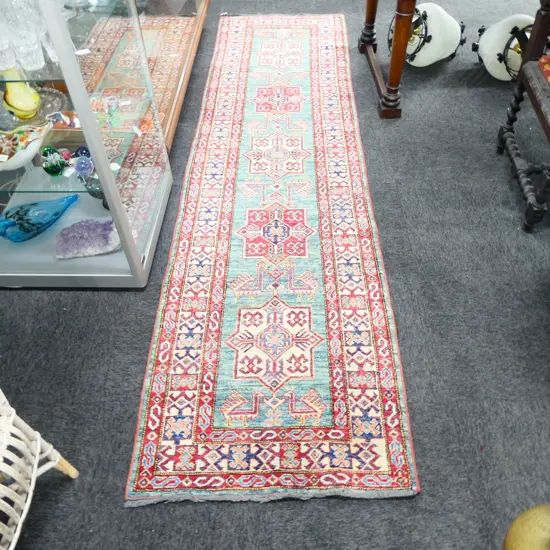 PERSIAN HAND KNOTTED KAZAK  RUNNER 3000 X 750mm