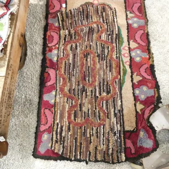 HANDHOOKED RUNNER C1940 L1250 W500