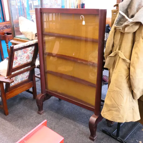 LATE 19THC MAHOGANY FREESTANDING SHALLOW DISPLAY CABINET ON STAND