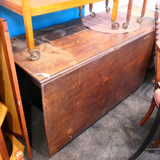 ANTIQUE MAHOGANY GATE LEG TABLE L. 1280MM