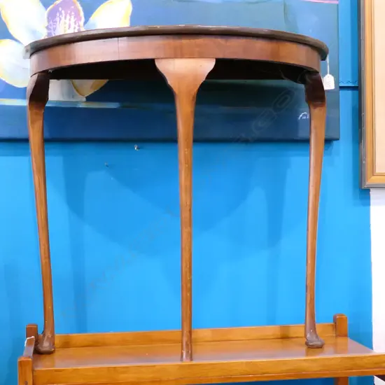 QUEEN ANNE STYLE DEMILUNE TABLE H. 725MM