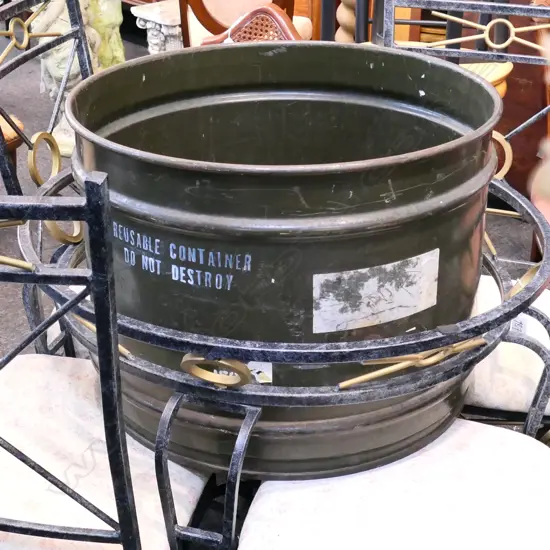 RNZAF HELICOPTER FUIEL DRUM SCOT BASE ANTARTICA 600MM DIA