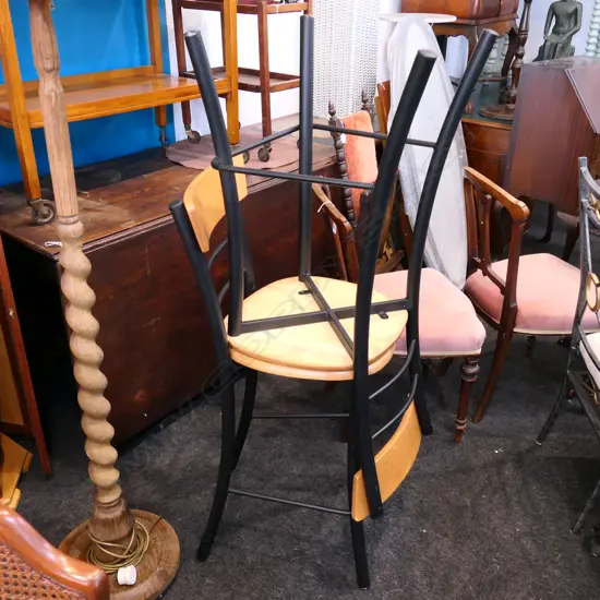 3 CONTEMPORARY BAR STOOLS H. 1M