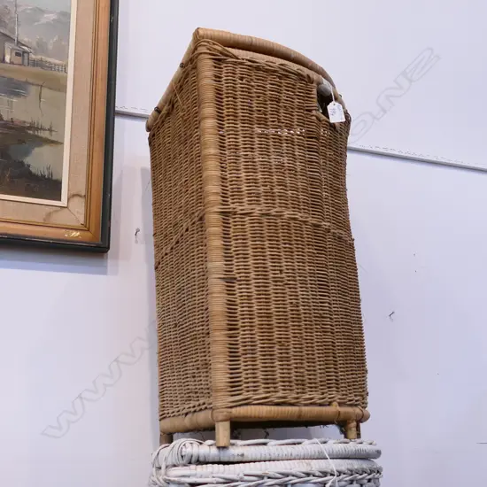 CANE LAUNDRY BASKET