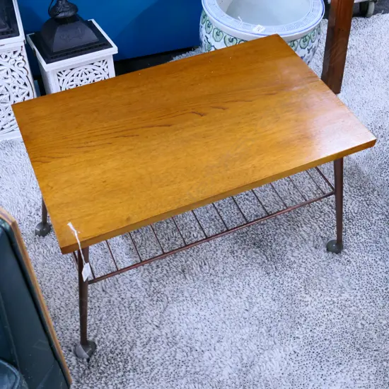 RETRO OAK TOPPED COFFEE TABLE L 640 MM