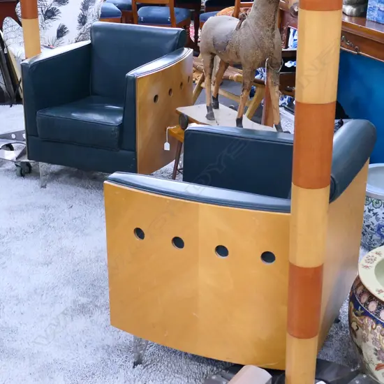 PR POST MODERN NZ DESIGNED LOUNGE CHAIRS 