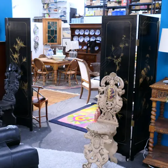 ORIENTAL 4 FOLD SCREEN