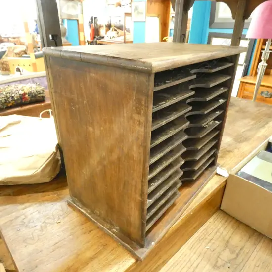 WOODEN FILING CABINET H. 360MM