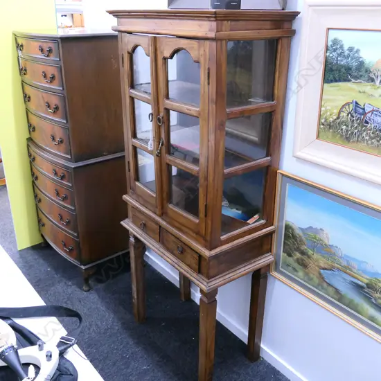 INDONESIAN GLAZED DISPLAY CABINET H 1500 MM