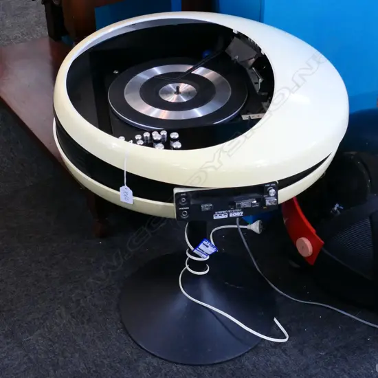 GEC BSR AM FM RECORD PLAYER ROUND ON STAND 