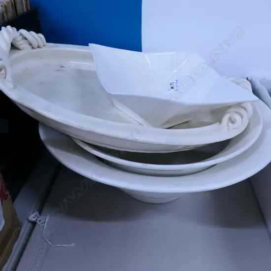 4 PIECES WHITE CHINA SOME ITALY 