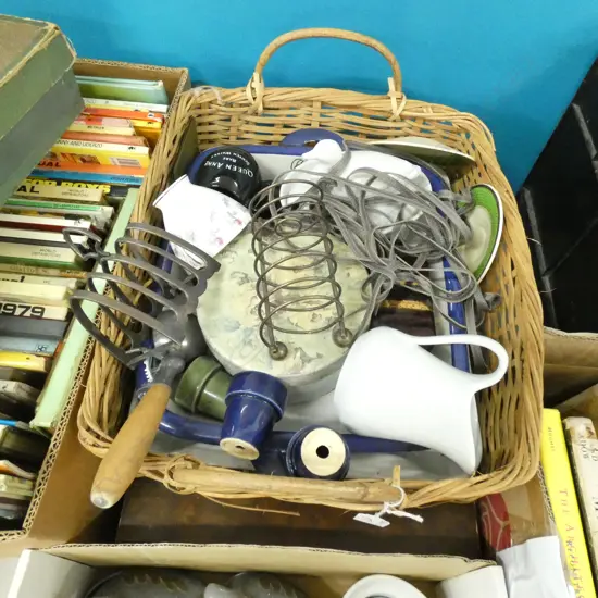 BASKET OF KITCHENWARE 