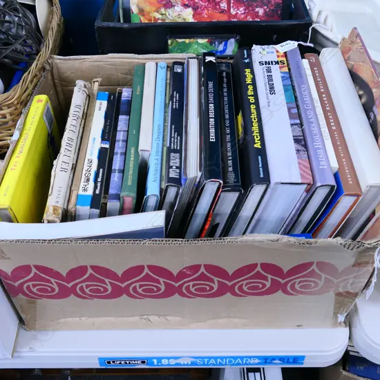 BOX LOT ASST. BOOKS ARCHITECTURE INTEREST 