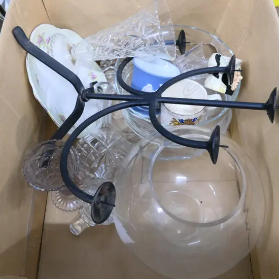 ASST LOT CRYSTAL /CHINA /CANDLE STICK ETC