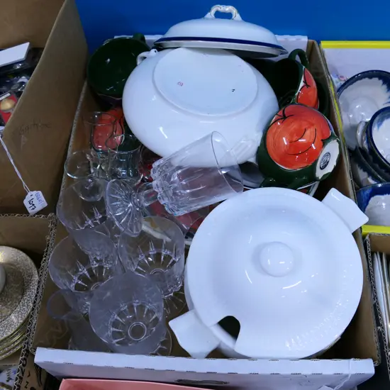 LOT ASST CHINA /TEA SET/CRYSTAL ETC