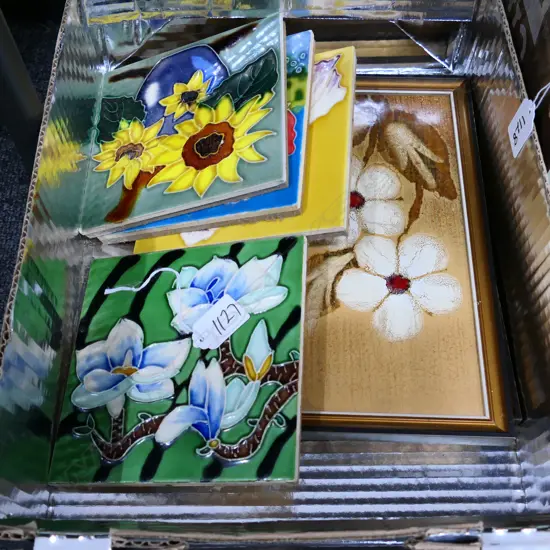 BOX ASSORTED VINTAGE TILES