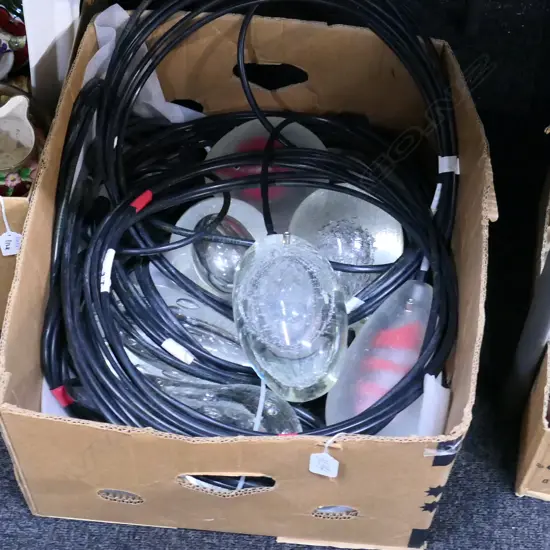 7 CONTEMPORARY DESIGNER HAND BLOWN ART GLASS SUSPENDED LIGHTS...