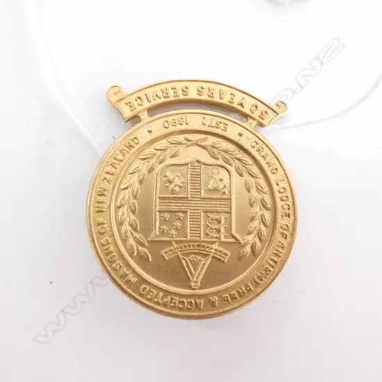 ANTIQUE 9CT GOLD LODGE MEDAL 1910 14.95gm