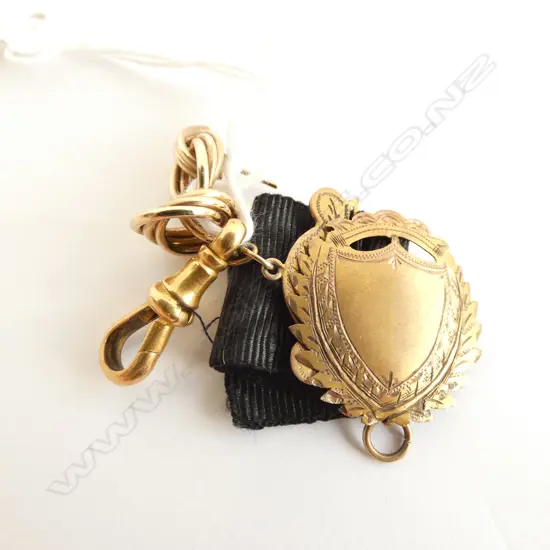 9CT GOLD EARRINGS + 9CT GOLD MEDAL