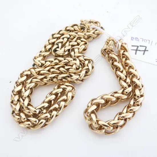 GOLD PLATE CHAIN AND BRACELET