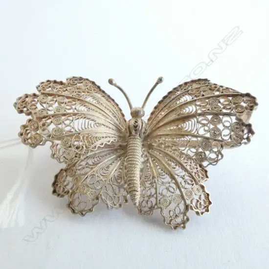 BROOCH, FILIGREE BUTTERFLY 56mm ACROSS