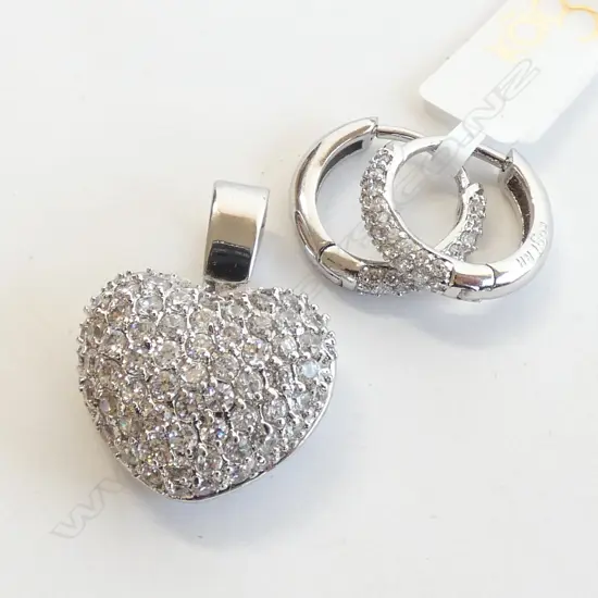 KAGI HEART PENDANT & EARRINGS