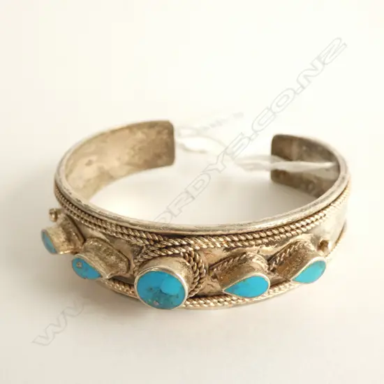 AFGHAN SILVER LAPIS ? BANGLE