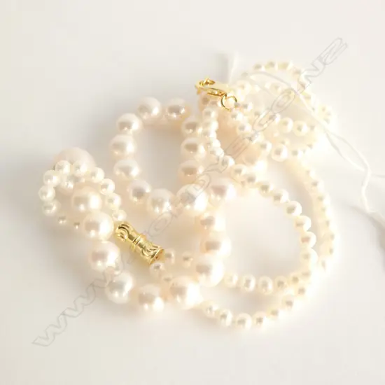 FRESH WATER PEARL MULTI SIZE NECKLACE 