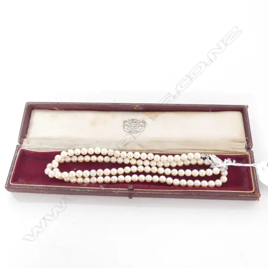 SIMULATED PEARL NECKLACE STG CLASP L. 600MM