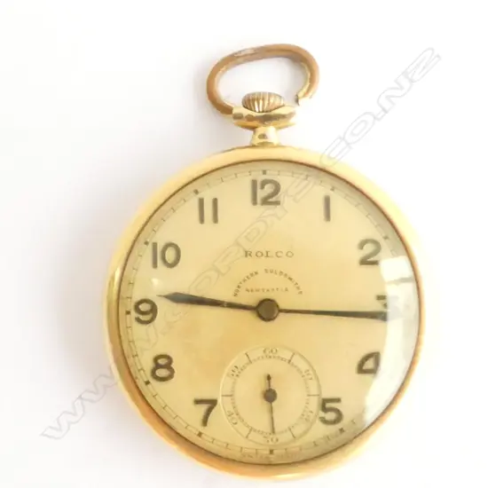 ROLCO/ROLEX GENTS PLATED POCKET WATCH. DIA. 45MM
